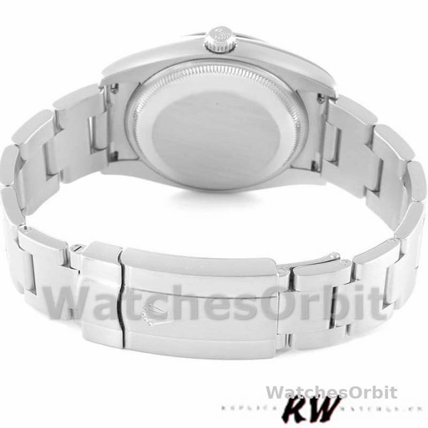 Replica Rolex Oyster Perpetual Air-King-114200 unisex, 34 mm, quadrante arabo argento, argento unisex