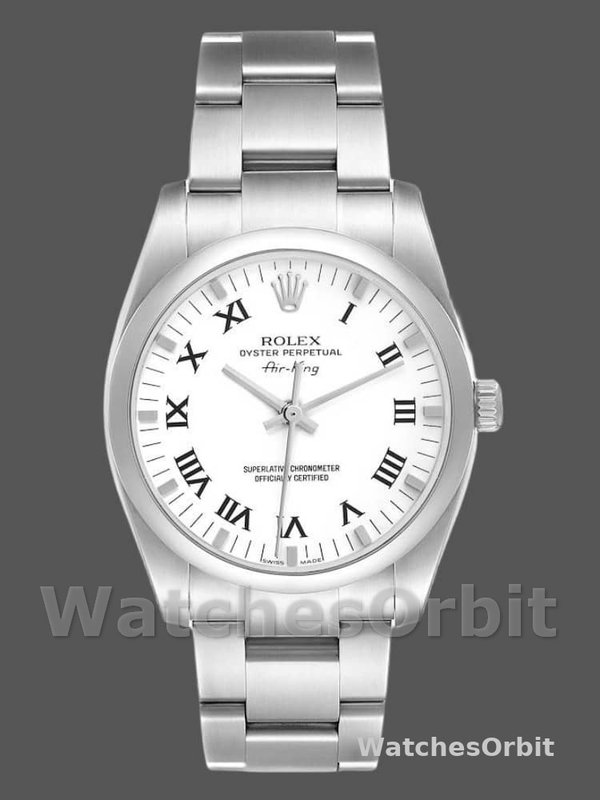 Rolex Oyster Perpetual Air-King 114200 White Dial 34mm Unisex Replica Watch