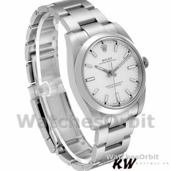 Replica Rolex Oyster Perpetual Air-King-114200 unisex, 34 mm, quadrante bianco, Unisex Bianco