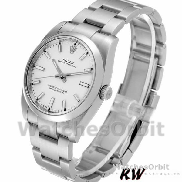 Replica Rolex Oyster Perpetual Air-King-114200 unisex, 34 mm, quadrante bianco, Unisex Bianco
