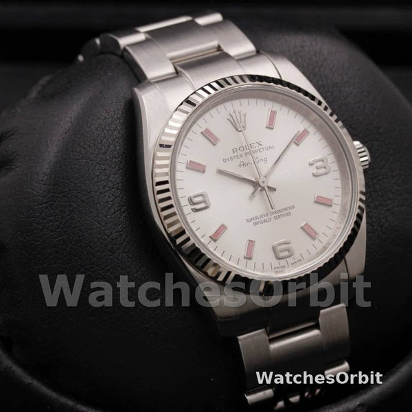 Unisexs Rolex Oyster Perpetual Air-King 34mm Unisex-114234-Automatic-Silver Dial Silver Replica Image
