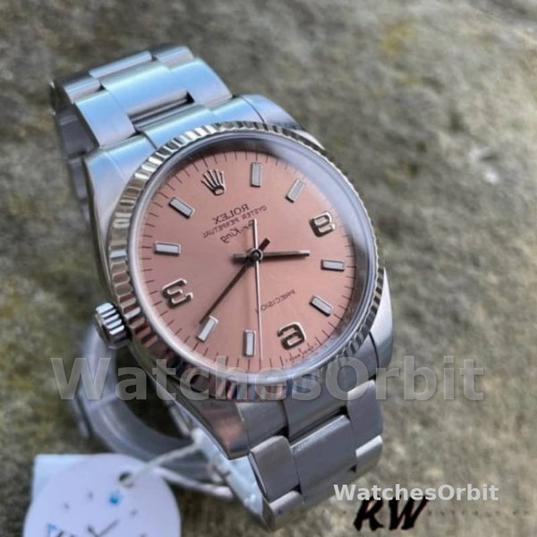 Replica Rolex Oyster Perpetual Air-King-114234 unisex, 34 mm, quadrante rosa, Unisex Rosa