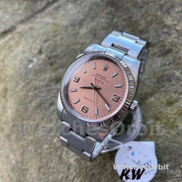 Replica Rolex Oyster Perpetual Air-King-114234 unisex, 34 mm, quadrante rosa, Unisex Rosa
