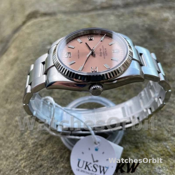 Replica Rolex Oyster Perpetual Air-King-114234 unisex, 34 mm, quadrante rosa, Unisex Rosa