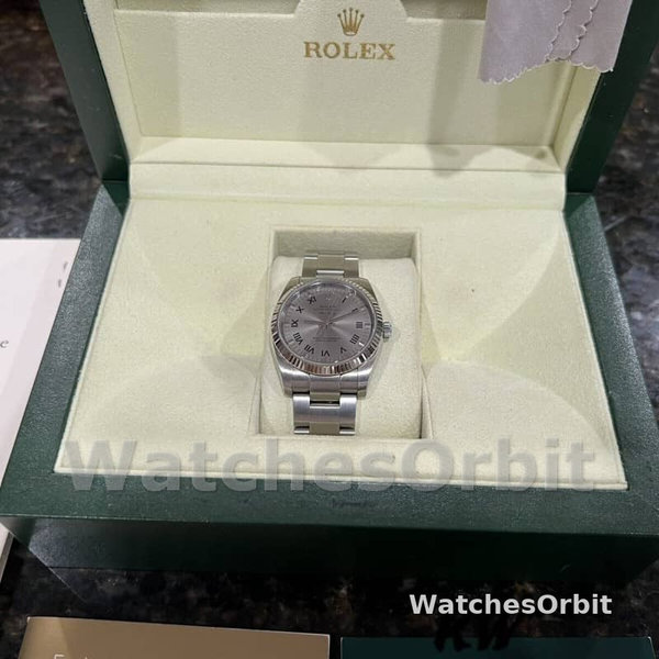 Replica Rolex Oyster Perpetual Air-King 114234 Silver Dial 34mm Unisex Replica Uhr, Replika Uhren, Luxuriöse Optik