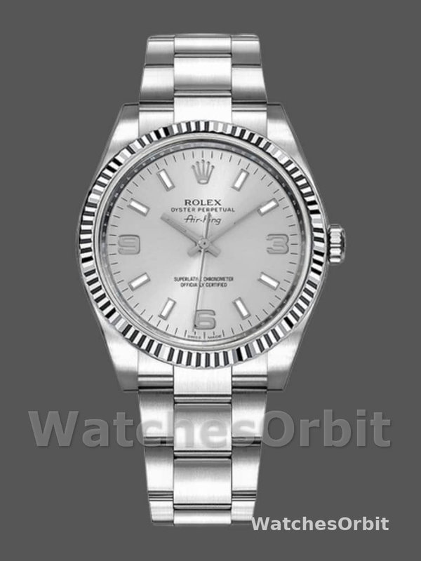 Rolex Oyster Perpetual Air-King 114234 Silver Dial 34mm Unisex Replica Watch