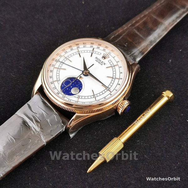 Replica Rolex Cellini-50535 0002 da uomo, 39 mm, bianco