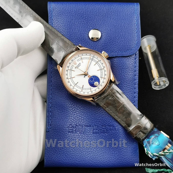 Replica Rolex Cellini-50535 0002 da uomo, 39 mm, bianco