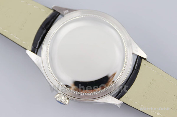 Rolex Cellini Date 50519 Black Leather Black Dial 39mm Mens Replica Watch