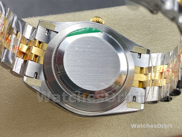 Replica Rolex Datejust 41mm Heren-M126333-0012-Champagne Diamanten Wijzerplaat-Twee Tinten Geelgoud