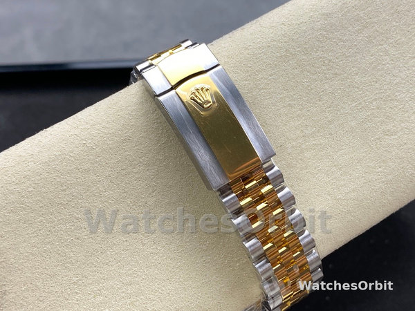 Replica Rolex Datejust 41mm Heren-M126333-0012-Champagne Diamanten Wijzerplaat-Twee Tinten Geelgoud