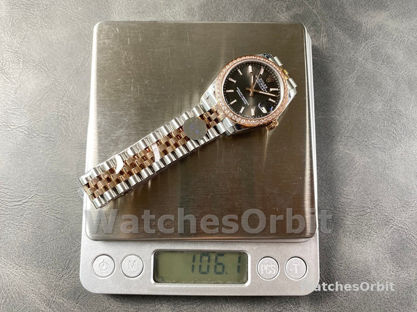 Replica Dames Rolex Datejust 31-278381RBR 0018, Donker Rhodium Wijzerplaat
