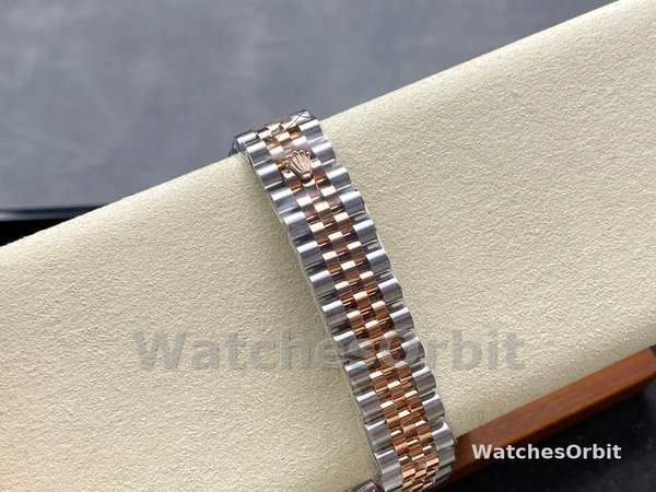 Replica Dames Rolex Datejust 31-278381RBR 0018, Donker Rhodium Wijzerplaat