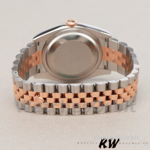 Replica Rolex Datejust 36mm Unisex-116201-Zwarte Parelmoer Wijzerplaat MOP