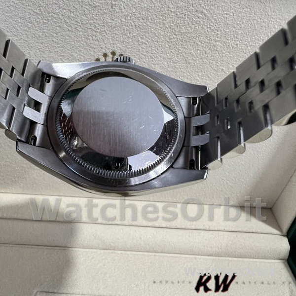 Unisexs Rolex Datejust 36mm Unisex-116234-0084-Silver-Diamond Dial Silver Diamond Replica Image