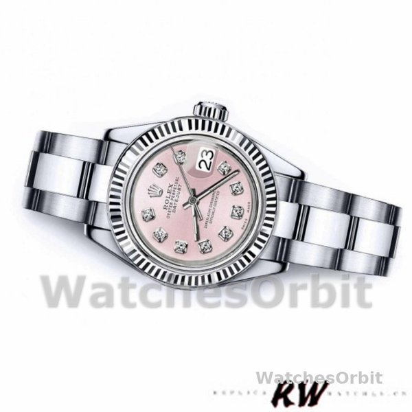Replica Rolex Datejust 36 mm Donna-116234-Mother of Pearl-Diamante rosa Quadrante rosa MOP Diamanti