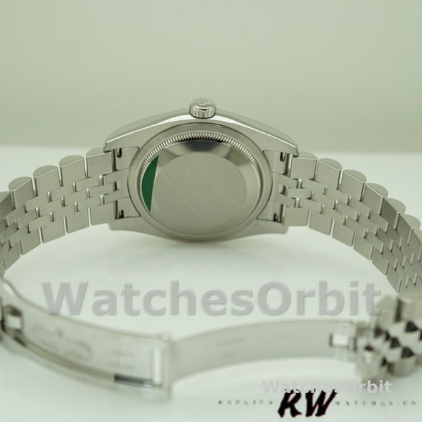 Replica Rolex Datejust 36mm Unisex-116234-Zilveren wijzerplaat-Blauwe Arabische cijfers Uurmarkeringen Zilver