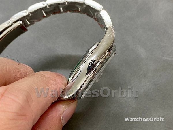 Replica Rolex Datejust 36mm unisex-126200-Groene index wijzerplaat-Roestvrij staal Groene wijzerplaat