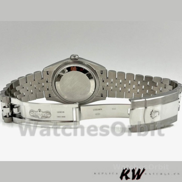 Replica Rolex Datejust 36mm unisex-126200-Zilveren wijzerplaat-Roestvrij staal Zilver