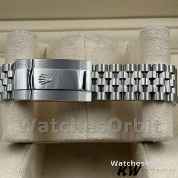 Replica Rolex Datejust 36mm unisex-126200-Zilveren wijzerplaat-Roestvrij staal Zilver