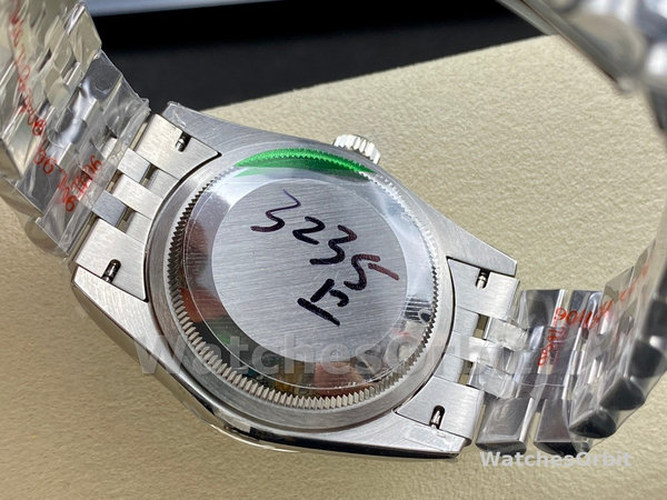 Replica Rolex Datejust 36mm Unisex-126200-Roestvrij Staal-Automatisch Blauw Motief Golf Wijzerplaat
