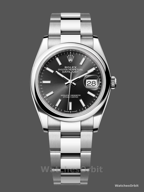 Rolex Datejust 126200 Stainless Steel Black Dial 36MM Unisex Replica Watch