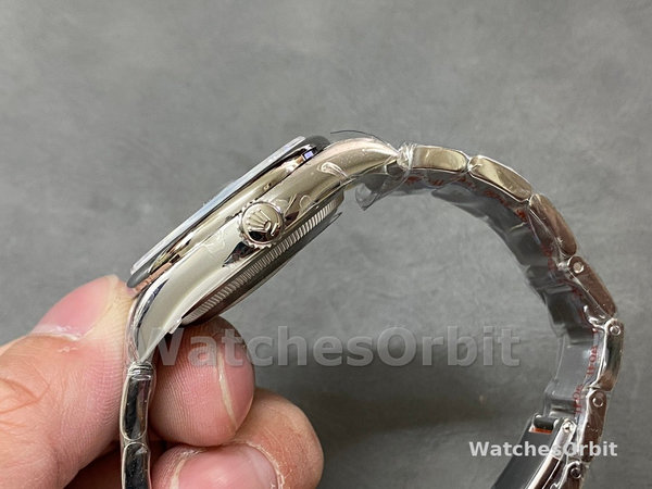 Replica Rolex Datejust 36mm Unisex-126200-Roestvrij Staal-Zwarte Wijzerplaat Zwart