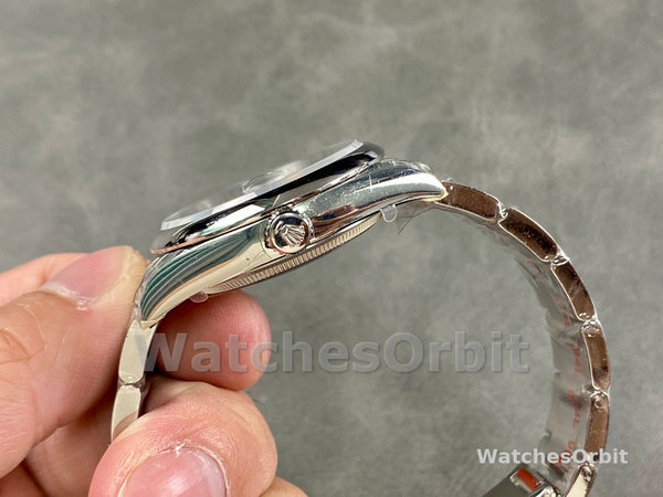 Replica Rolex Datejust 36mm unisex-126200-roestvrij staal-grijze Wimbledon wijzerplaat