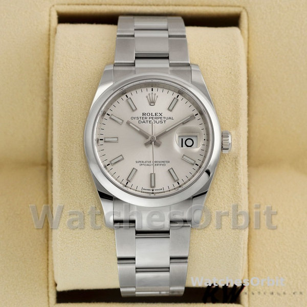 Unisex's Rolex Datejust 36mm Unisex-126200-Stainless Steel-Silver Index Dial Silver