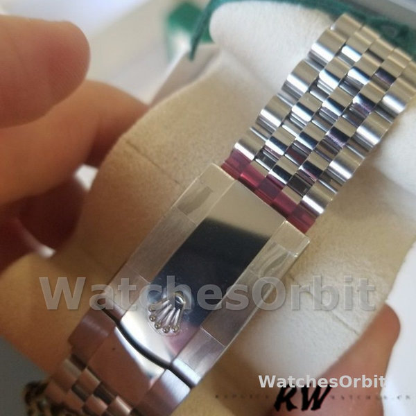 Replica Rolex Datejust 36mm Unisex-126200-Roestvrij Staal-Witte Romeinse Wijzerplaat Wit