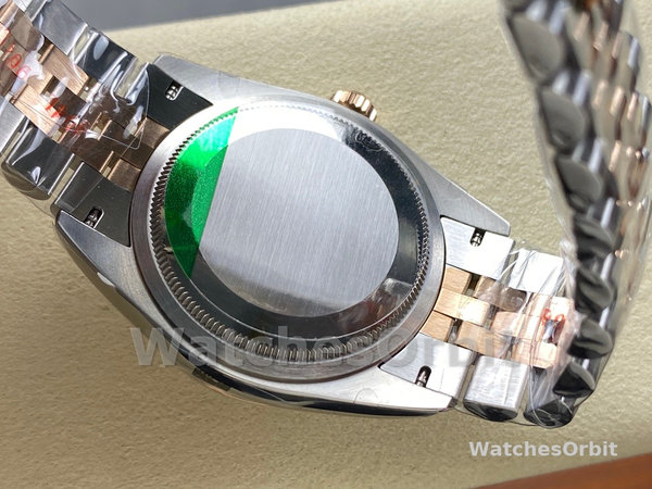 Unisexs Rolex Day Date 36-128238 0051, Yellow Gold, Pave Rainbow Diamond Dial, Fluted Bezel Diamond Replica Watch Image