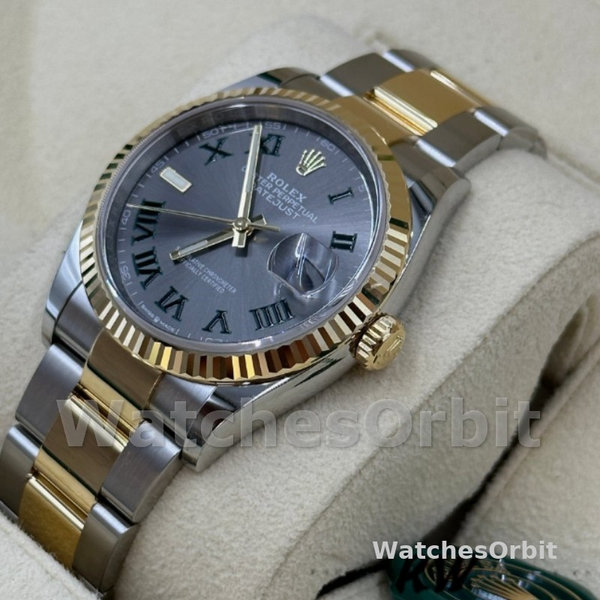 Unisexs Rolex Datejust 36mm Unisex-126233 0036-Slate Grey Dial Grey Replica Image