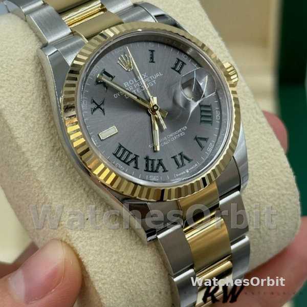 Unisexs Rolex Datejust 36mm Unisex-126233 0036-Slate Grey Dial Grey Replica Image
