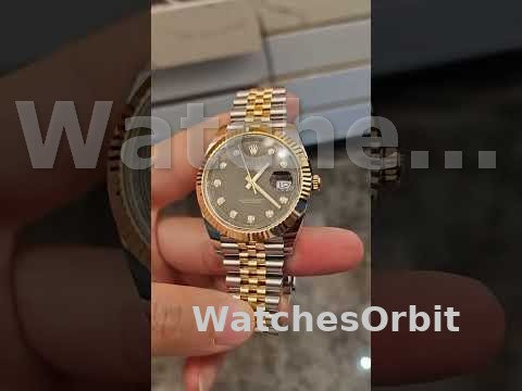 Unisexs Rolex Datejust 36mm Unisex-126233-Black Diamond Dial Black Replica Image