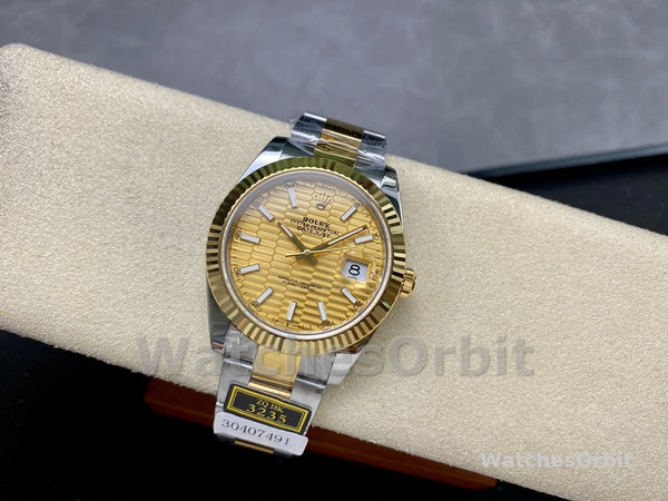 Unisexs Rolex Datejust 36mm Unisex-126233-Champagne Motif Dial Champagne Replica Image