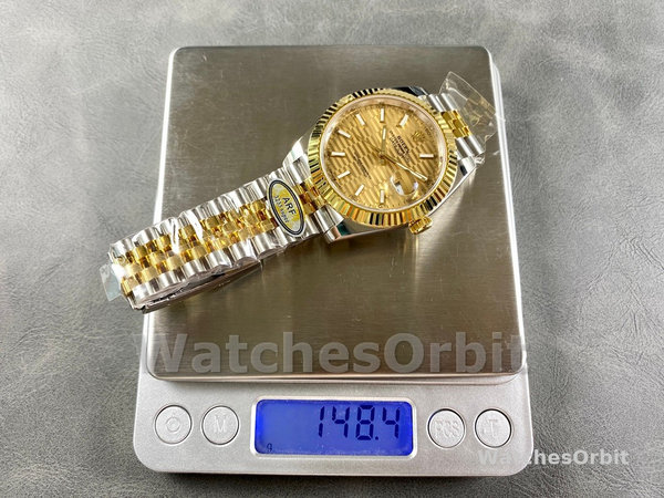 Unisexs Rolex Datejust 36mm Unisex-126233-Champagne Motif Dial-Fluted Bezel Champagne Replica Image