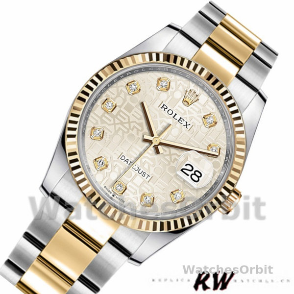 Replique Rolex Datejust 36mm Unisex-126233-Silver Jubilee Dial Silver