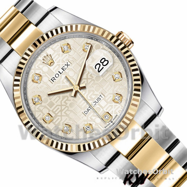 Unisexs Rolex Datejust 36mm Unisex-126233-Silver Jubilee Dial Silver Replica Image