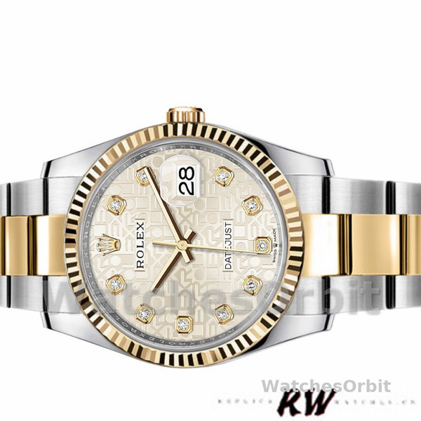 Unisexs Rolex Datejust 36mm Unisex-126233-Silver Jubilee Dial Silver Replica Image