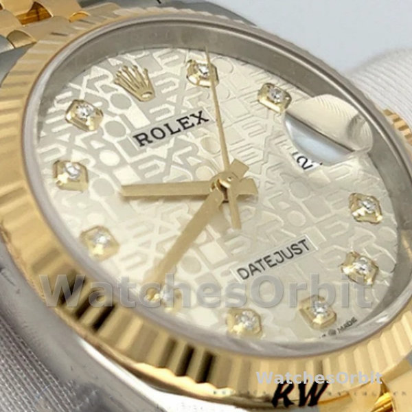 Unisexs Rolex Datejust 36mm Unisex-126233-Silver Jubilee Dial-Fluted Bezel Silver Replica Image