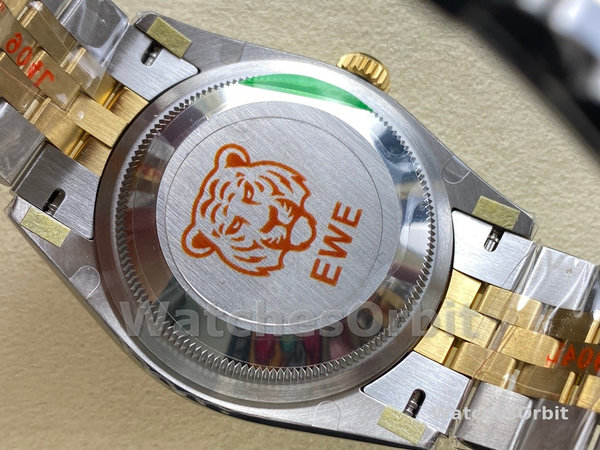 Unisexs Rolex Datejust 36mm Unisex-126233-White MOP Diamond Dial-Fluted Bezel MOP Replica Image