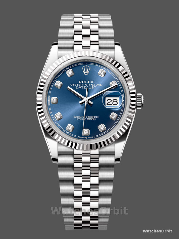 Rolex Datejust 126234 Blue Diamond Dial 36MM Unisex Replica Watch