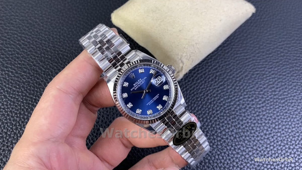Unisex's Rolex Datejust 36mm Unisex-126234-Blue Diamond Dial Blue