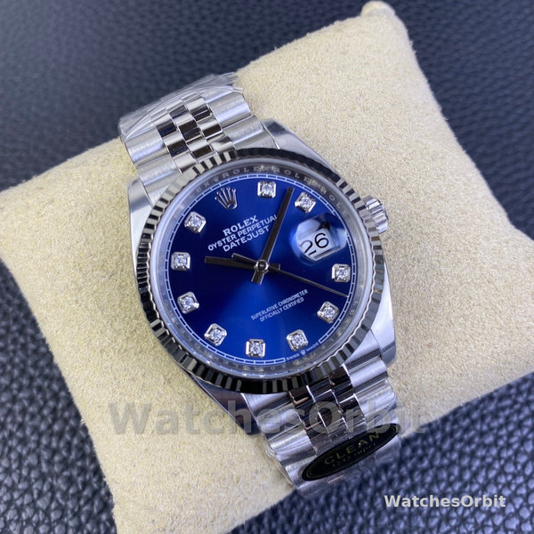 Rolex Datejust 126234 Blue Diamond Dial 36MM Unisex Replica Watch