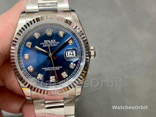 Rolex Datejust 126234 Blue Index Dial Stainless Steel 36MM Unisex Replica Watch