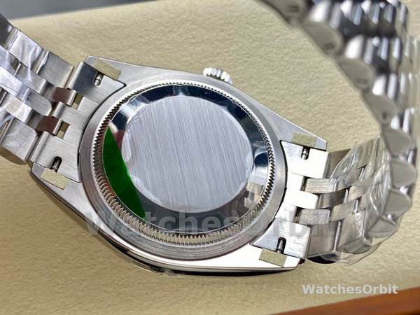 Replica Unisex's Rolex Datejust 36mm Unisex-126234 Geribbelde lunette-Zwarte Diamanten Wijzerplaat Zwart