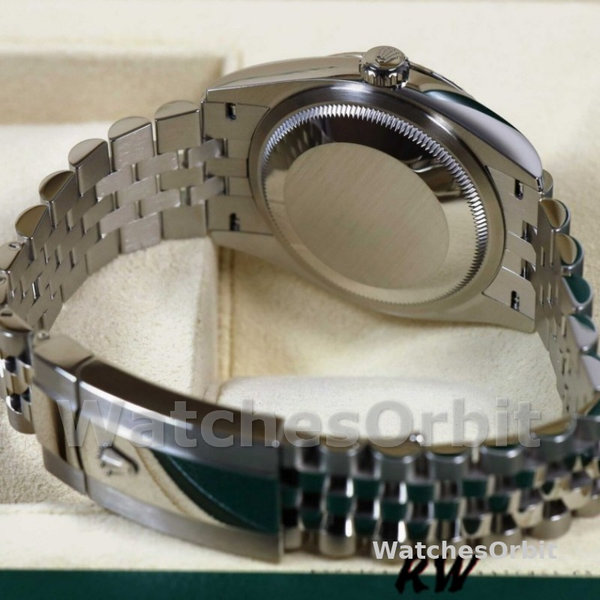 Replica Rolex Datejust 36mm Unisex-126234-Olive Green Palm Motif Dial Groen