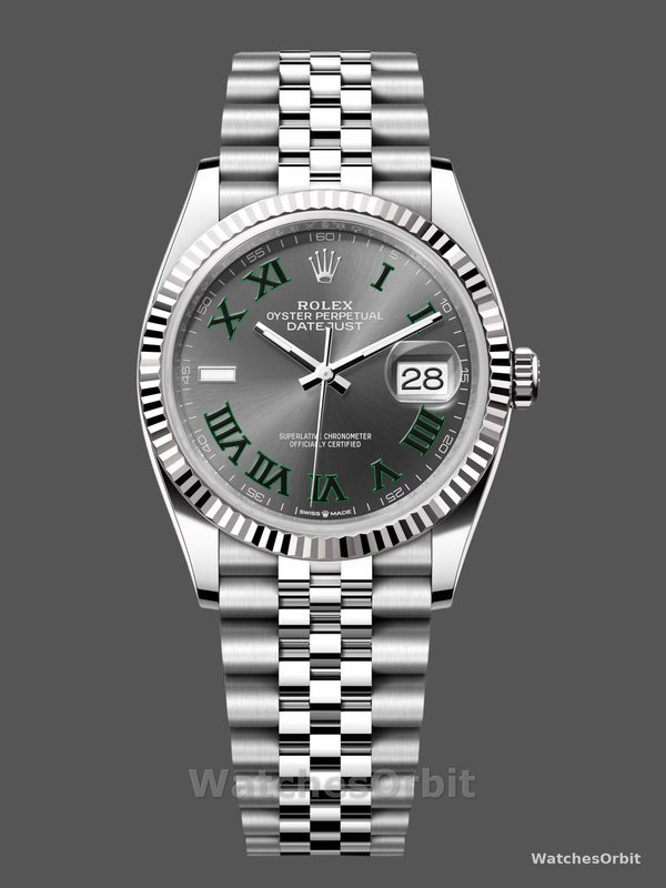 Rolex Datejust 126234 Slate Grey Wimbledon Dial 36MM Unisex Replica Watch