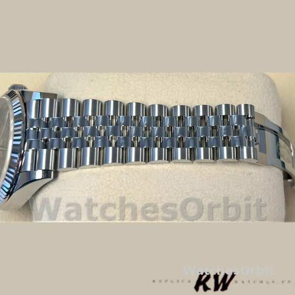 Replica Rolex Datejust 36 mm Unisex-126234-Acciaio inossidabile-Comparto verde menta Verde menta