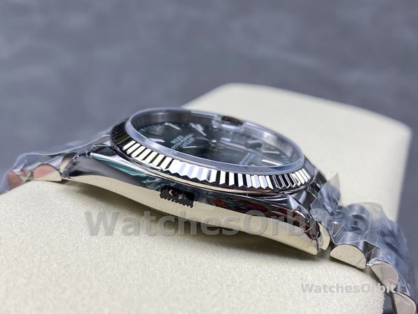 Replica Rolex Datejust 36 mm Unisex-126234-Acciaio inossidabile-Comparto verde menta Verde menta